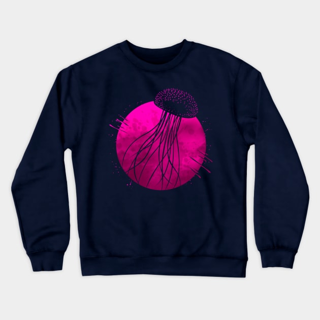 Psychedelic Jellyfish Crewneck Sweatshirt by albertocubatas